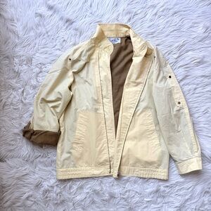 VTG 80s eclectic grandpa bomber butter yellow plaid Arnold Palmer golf jacket